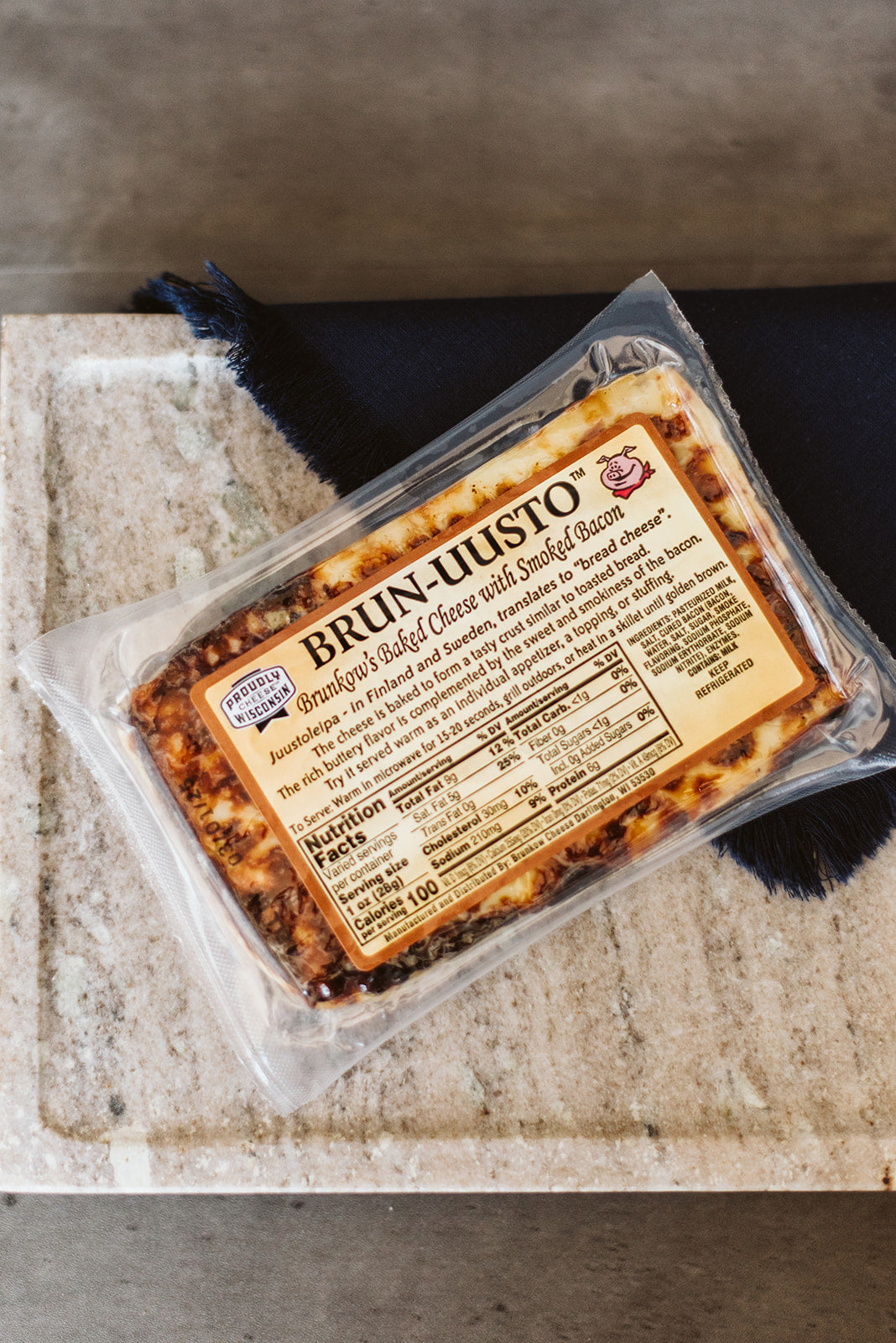 Brun-uusto Baked Cheese with Smoked Bacon